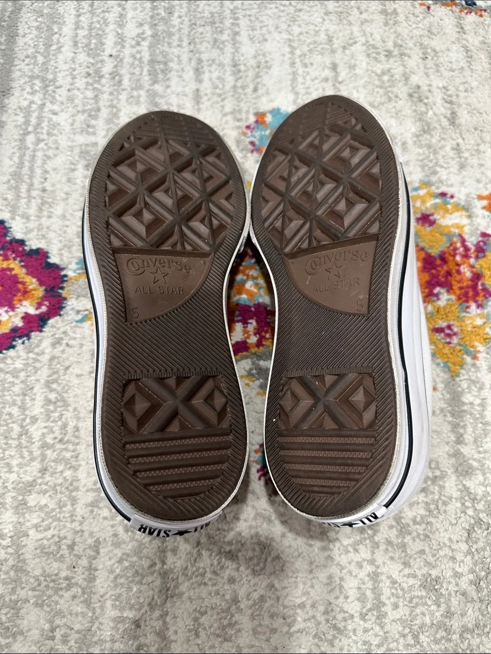 Converse All Star White Low Top Platform Chuck Taylor Sneakers - Picture 7 of 11
